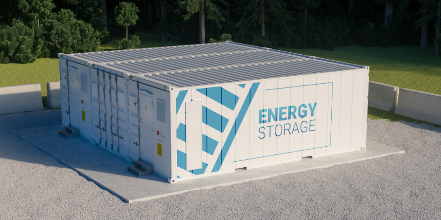 Industrial battery storage facility